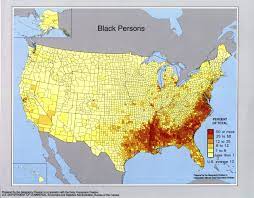 High resolution map of race and income in the us. A Map Of The Black Percentage Of The Population In The U S In 1990 1280 X 997 Maps
