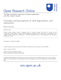 Pdf Concepts And Perceptions Of Land Degradation And Restoration Book Section