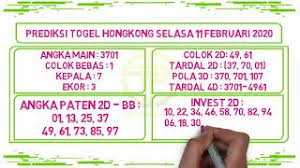 Angka ikut hk selasa : Prediksi Hk Malam Ini Selasa 11 Februari 2020 Youtube