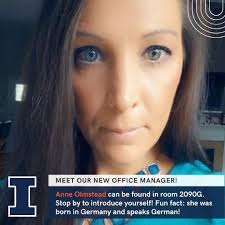 Welcome Anne Olmstead! Her email is: anneo@illinois.edu More Factoids: I  have two girls, 5 & 9 years old, they both had the same due date (one was  born a month early, Feb