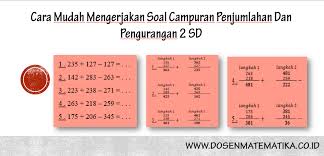 Cara mengerjakan soal matematika pecahan. Cara Mudah Mengerjakan Soal Campuran Penjumlahan Dan Pengurangan 2 Sd