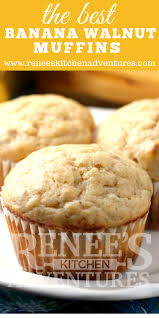 The Best Banana Walnut Muffins Banana Walnut Muffins Dessert Recipes Banana Walnut