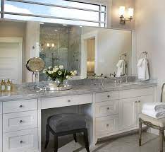 Ditching a big cabinet or two won't hurt in a larger bathroom. 521 Best Glam Beauty Makeup Room Ideas Images In This Month Beautystorage Makeupstations Vanitym Large Bathroom Vanity Bathroom Vanity Traditional Bathroom