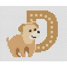 Crochet giant stuffed letters to use as a fun crochet pillow in the kids' playrooms and bedrooms. Animal Alphabet Orcraphics Cross Stitch