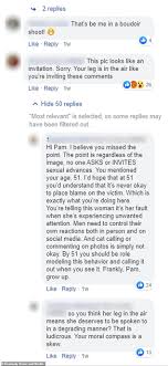 Sahra with legs behind her neg. Mum Posts Lingerie Photos To Fight Mens Gross Comments With Message Not An Invitation Express Digest