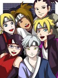 New Generation Wallpaper Boruto Sarada Mitsuki Inojin Shikadai Cho Cho Lukisan Wajah Gambar Anime Cara Menggambar