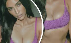 Kim Kardashian looks sultry in a lavender bra and panty set for Fendi x  SKIMS | Daily Mail Online