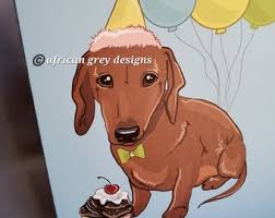 Dachshund 'n Balloons Greeting Card