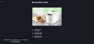 Notice Machine A Pain Bifinett Kh 1171 Breadmaker Et Pieces Detachees Cuve Courroie Cuilliere Moteur Pale Resistance