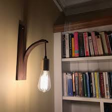 Noyer Mur Lumiere Applique Murale Eclairage Interieur Lampe En Bois Fait A La Main Applique Murale Parement Mural Eclairage Interieur