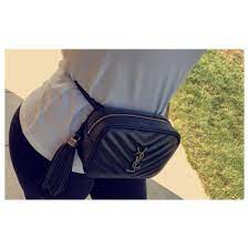A saint laurent belt is the perfect way to comfortably add new style and sophistication to an old outfit. Yves Saint Laurent Ysl Lou Belt Bag In Matelasse Leather Dark Smog Color Clutch Bags Leather Black Ref 231003 Joli Closet
