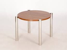 The calnan coffee table has it all, good looks with its chrome modern legs exposed on the outside of a white box top. Vintage Chrome Plating Wood And Walnut Coffee Table For Sale At Pamono