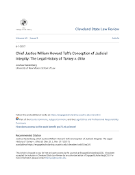 Chief Justice William Howard Taft's Conception of Judicial Integrity: The  Legal History of <i>Tumey v. Ohio</i>