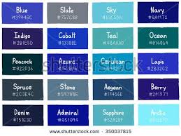 Blue Tone Color Shade Background With Code And Name