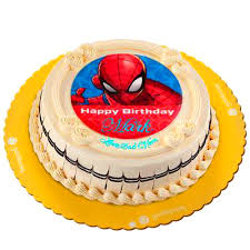 You have a picture of 4 different flavors. Online Order Spiderman Birthday Greeting Cake By Goldilocks To Manila Philippines