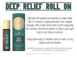 Topical treatments of essential oils (eos) have been known to help people loosen their muscles and alleviate some of the pain that goes along with working out. Roll On Deep Relief