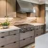 Each of the small glass tile units gets together for covering the kitchen's wall, not limited to the backsplash area only. 3