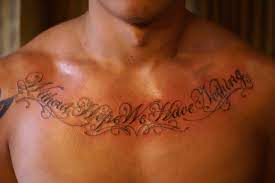 Latin Chest Tattoo Chest Tattoos For Women Chest Tattoo Quotes Tattoos For Guys