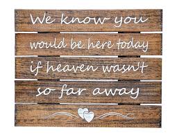 It was first recorded by american country music artist rhett akins, whose version was released as a single in september 2006 but did not chart. Amazon Com We Know You Would Be Here Today If Heaven Wasn T So Far Away Sign Wedding Remembrance Sign Memory Sign Memory Table Decor In Memory Sign Handmade
