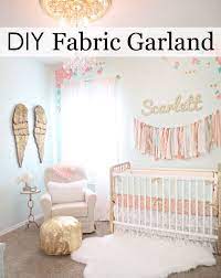 This Is The Easiest Diy Fabric Garland Ever Project Nursery Diy Nursery Decor Baby Boy Room Decor Girl Nursery Wall