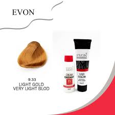 Evon Hair Color 9 33 Light Gold Very Light Blonde With Developer 6 Cwhc2331 11 Myshop Lk