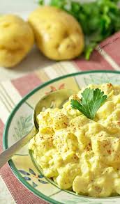 We use white potatoes, or yukon golds, in our family's recipe. The Best Ideas For Potato Salad Cake Vegan Potato Salad Vegan Heaven Rezepte Heaven Mustardy Kale Salad With Roasted Sweet Potato And Apple Movie Patch