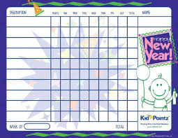 Kids Behavior Charts New Years Theme Kid Pointz