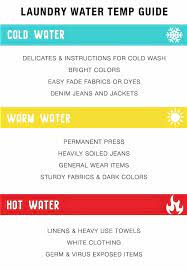 Or better yet, not at all. Laundry Water Temperature Guide Water Temperature Warm Water Save Energy
