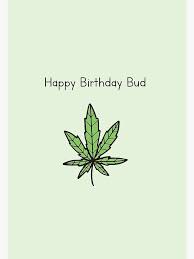 Happy Birthday Bud Greeting Card By Lemonloco Redbubble