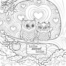 Click the cute owl coloring pages to view printable version or color it online (compatible with ipad and android tablets). Cute Owls Art Therapy Coloring Page Stock Vector Illustration Of Line Forest 60508121