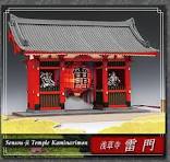 Sensou-ji Temple KAMINARIMON (Half specification), Japanese Temple Model