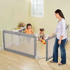 Homesafe By Summer Infant Custom Fit Gate In Grey Baby Play Areas Baby Gate Play Area Extra Wide Baby Gate