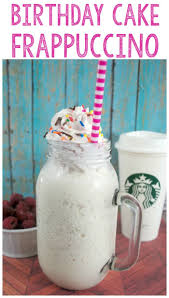 Birthday Cake Frappuccino Starbucks Drinks For Kids Starbucks Copycat Birthday Cake Frappuccino Frozen Coffee Frappuccino Frappuccino Recipe