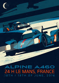 24hdumans Alpinecars Alpinea220 Sportscars Affiches Retro Voiture De Sport Ville De Saint Etienne