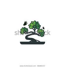 Garden Care Logo Garden Gardencare Garten Bonsai Colorful White Background Vector Illustration Stock Vector Royalty Fr Vector Illustration Bonsai Tree Icon