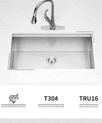 33 x 22 drop in kitchen sink, hercate stainless steel sink, drop workstation sink, topmount single bowl sink with all sink accessories, gunmetal black 4.6 out of 5 stars 4 $387.96 $ 387. Stainless Steel Workstation Kitchen Sink 16 Gauge Single Bowl With Accessories All In One Deep Sink X Home 33x 19 Inch Undermount Kitchen Sink Kitchen Fixtures Diy Tools