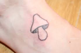 The best mushroom tattoos and the extraordinary story, meaning, and symbolism behind them. Small Outline Mushroom Tattoo On Foot Mushroom Tattoos Stick N Poke Tattoo Stick And Poke