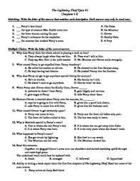 Can you beat your friends at this quiz? The Lightning Thief Quiz Chapters 1 6 By April Walters Tpt