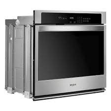Whirlpool 30 In Self Cleaning Single Electric Wall Oven With Fit System Stainless Steel In The Single Electric Wall Ovens Department At Lowes Com