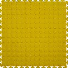 Perfection Floor Tile Coin 8 Piece 20 1 2 In X 20 1 2 In Yellow Raised Coin Garage Floor Tile Lowes Com In 2020 Garage Floor Tiles Tile Floor Flooring