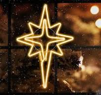 Amazon.com: LAMPHOME [Large 25"x16"] 360 LED Bethlehem Star ...