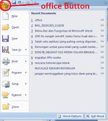 Sesuai dengan namanya, menu ini berguna untuk memperbesar dan memperkecil tampilan pada lembar kerja word. Pengertian Dan Fungsi Office Button Di Microsoft Word