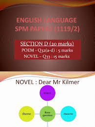 Choose one character that you admire from the form 5 novel dear mr. Novel Part Spm Paper2 Bahasa Inggeris