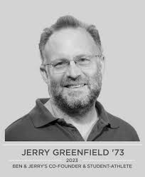 A VISIONARY… @yeo_mlax's Jerry Greenfield '73 started as an ice cream  scooper in a @oberlincollege cafeteria and ended by co-founding  @benandjerrys with childhood friend Ben Cohen. Jerry will be inducted into  the