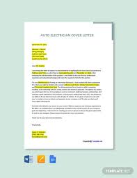 [automotive technicians are in charge of inspecting, maintaining and repairing vehicles. Auto Electrician Cover Letter Template Free Pdf Google Docs Word Template Net