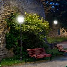 Shop Outsunny Solar Outdoor Street Light Lamp With Beautiful Lantern Style Ip44 Waterproofing Intelligent Lamp Mode Black Overstock 31098766