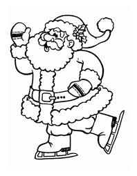 Dessin & coloriage de sapin noel en ligne, gratuit à imprimer pour colorier sapin noel avec les enfants et adultes. Pere Noel Qui Fait Du Patin A Glace Coloriage Pere Noel Coloriages Pour Enfants