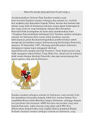 Pada postingan ini sahabat bisa melihat contoh teks pidato tentang peringatan hari kesaktian pancasila, contoh pidato singkat. Pidato Hari Kesaktian Pancasila Docx