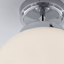 Bathroom ceiling lights led light sora suitable for ip44 integrated leds 3000 kelvin 880 lumen aluminium body living rooms hallways. Hyde Globe Bathroom Ceiling Light Ip44 Semi Flush Lampsy