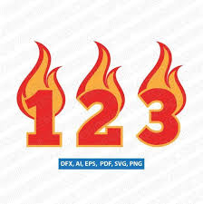 Fire Flame Burning Numbers First Second Third Fourth Fifth 1st 2nd 3rd 4th 5th Birthday Party Svg Ve Printed Birthday 9th Birthday Parties Birthday Numbers
